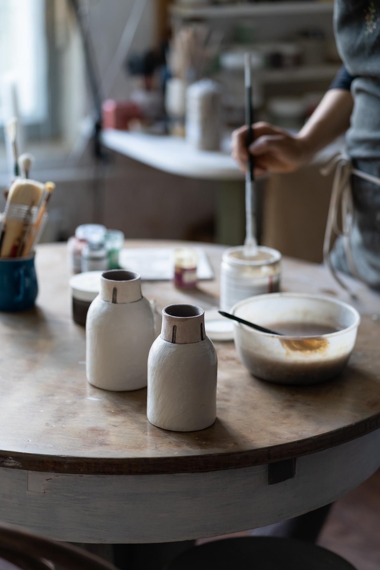 Studio culinario con attrezzatura artigianale
